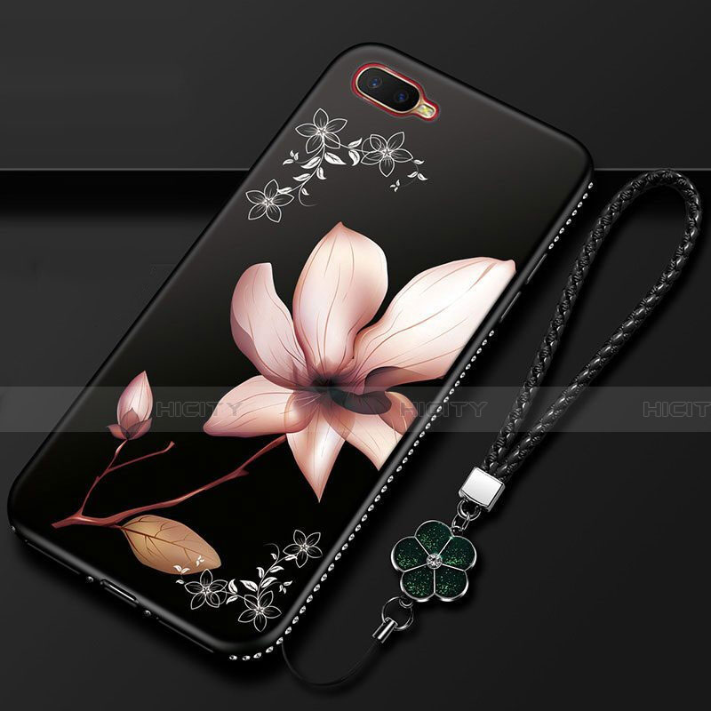 Coque Silicone Fleurs Souple Couleur Unie Etui Housse M02 pour Oppo K1 Plus