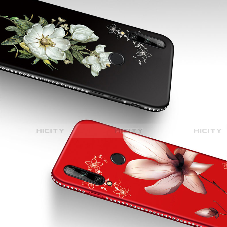 Coque Silicone Fleurs Souple Couleur Unie Etui Housse pour Huawei Enjoy 10 Plus Plus