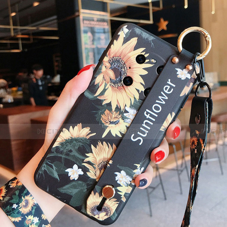 Coque Silicone Fleurs Souple Couleur Unie Etui Housse pour Huawei Mate 40E 5G Jaune Plus