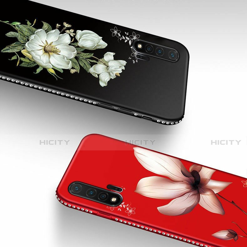 Coque Silicone Fleurs Souple Couleur Unie Etui Housse pour Huawei Nova 6 Plus