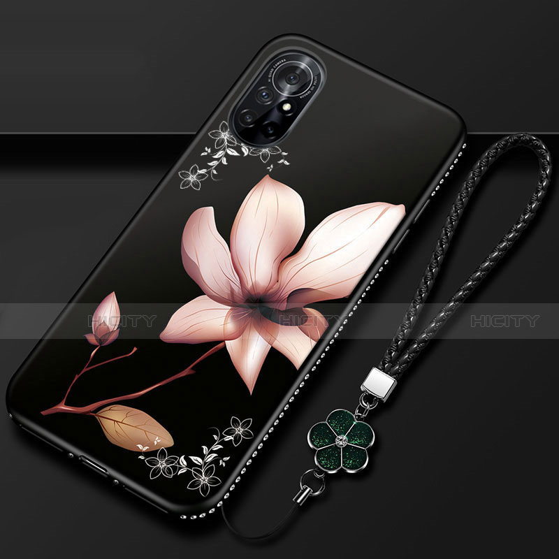 Coque Silicone Fleurs Souple Couleur Unie Etui Housse pour Huawei Nova 8 5G Mixte Plus