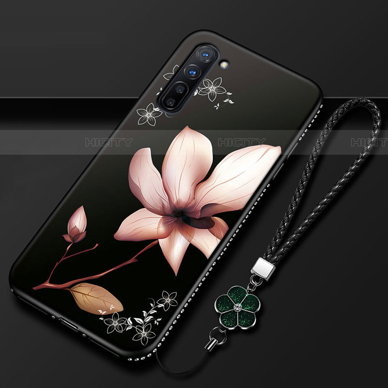 Coque Silicone Fleurs Souple Couleur Unie Etui Housse pour Oppo Find X2 Lite Plus