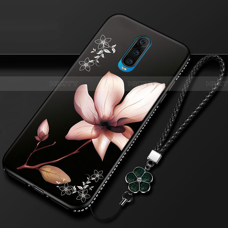 Coque Silicone Fleurs Souple Couleur Unie Etui Housse pour Oppo RX17 Pro Plus