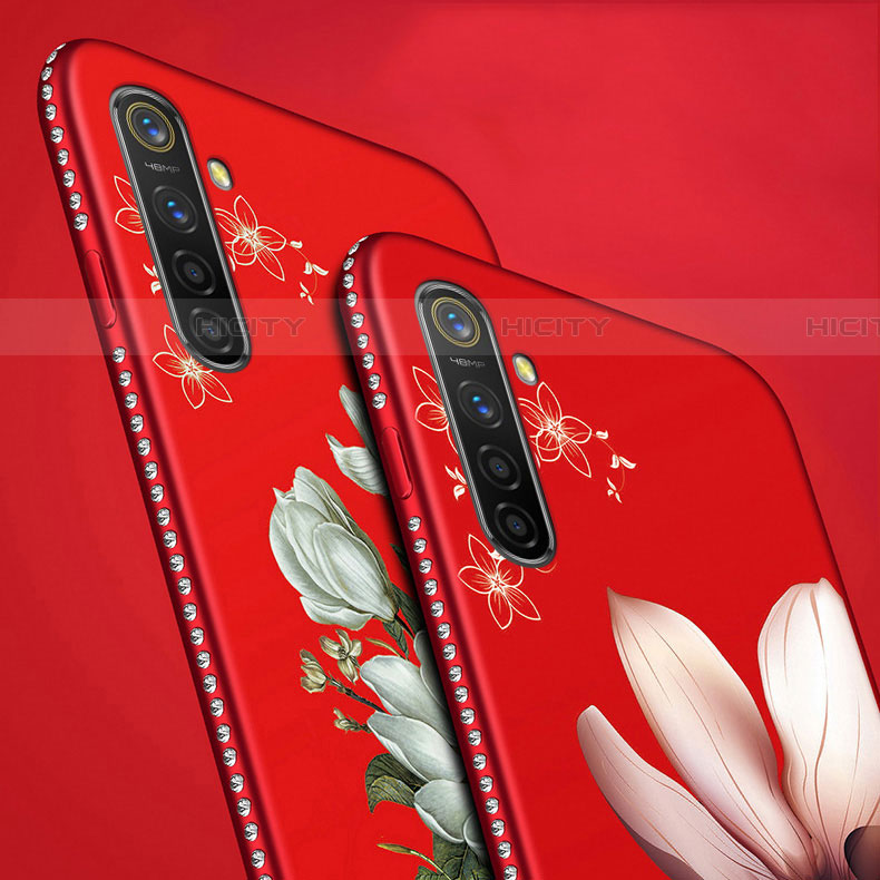 Coque Silicone Fleurs Souple Couleur Unie Etui Housse pour Realme X2 Plus