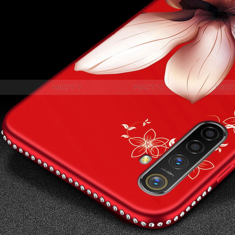 Coque Silicone Fleurs Souple Couleur Unie Etui Housse pour Realme XT Plus