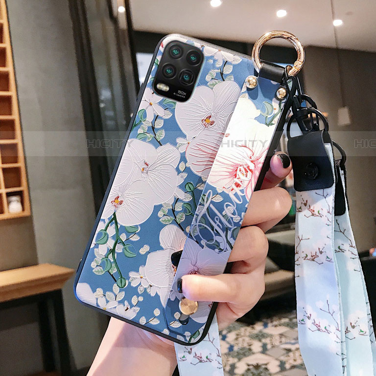 Coque Silicone Fleurs Souple Couleur Unie Etui Housse pour Xiaomi Mi 10 Lite Plus