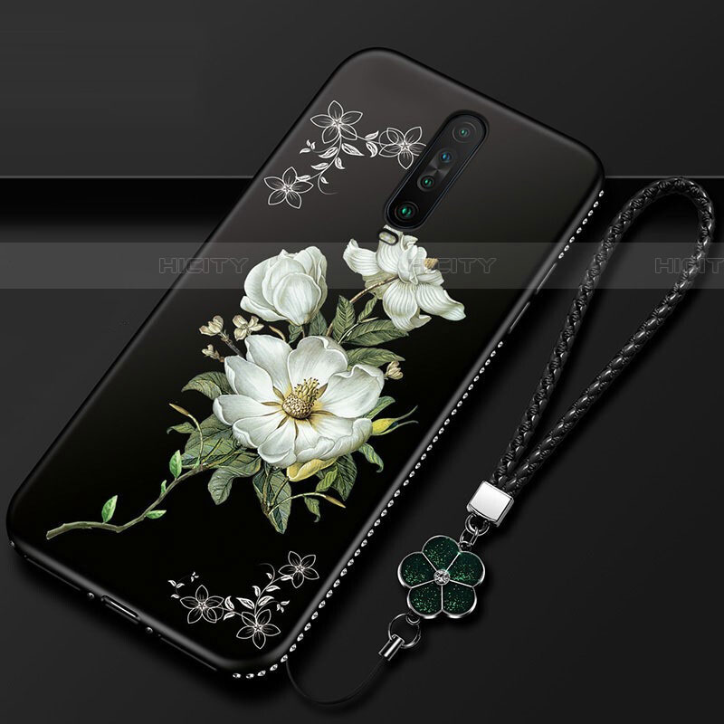 Coque Silicone Fleurs Souple Couleur Unie Etui Housse pour Xiaomi Poco X2 Blanc Plus