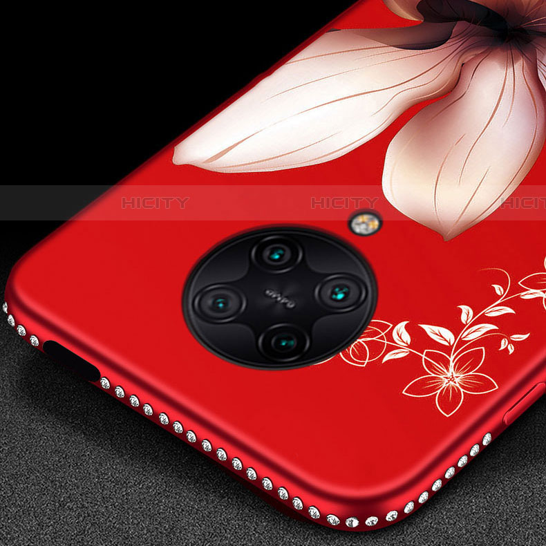 Coque Silicone Fleurs Souple Couleur Unie Etui Housse pour Xiaomi Redmi K30 Pro 5G Plus