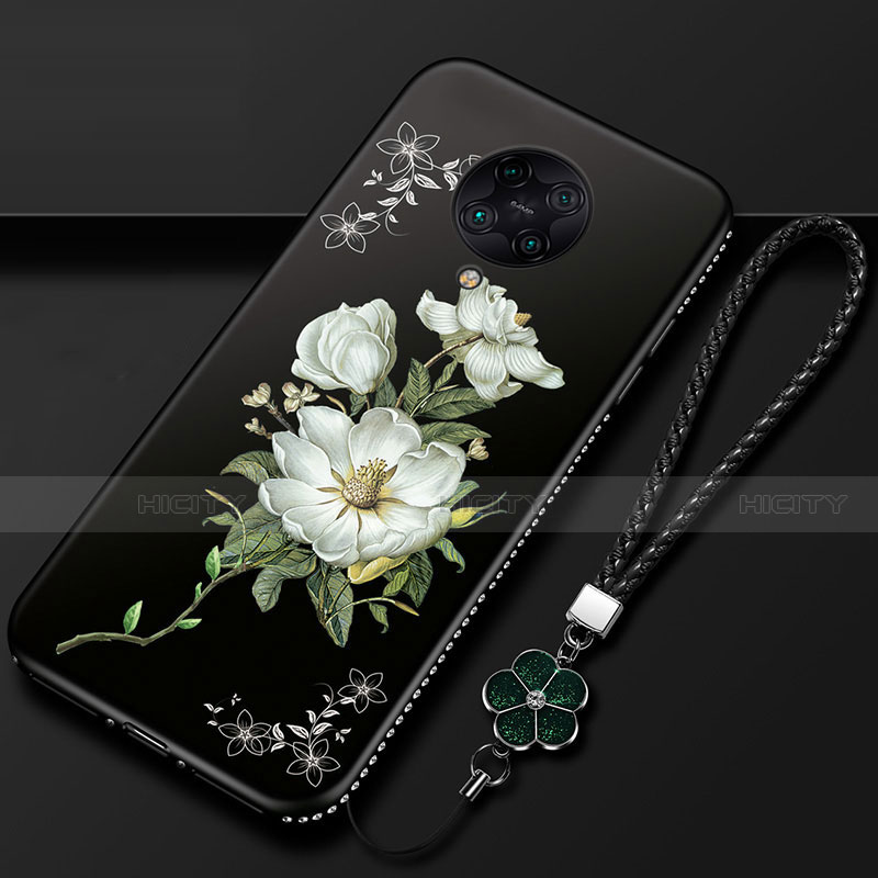 Coque Silicone Fleurs Souple Couleur Unie Etui Housse pour Xiaomi Redmi K30 Pro Zoom Blanc Plus