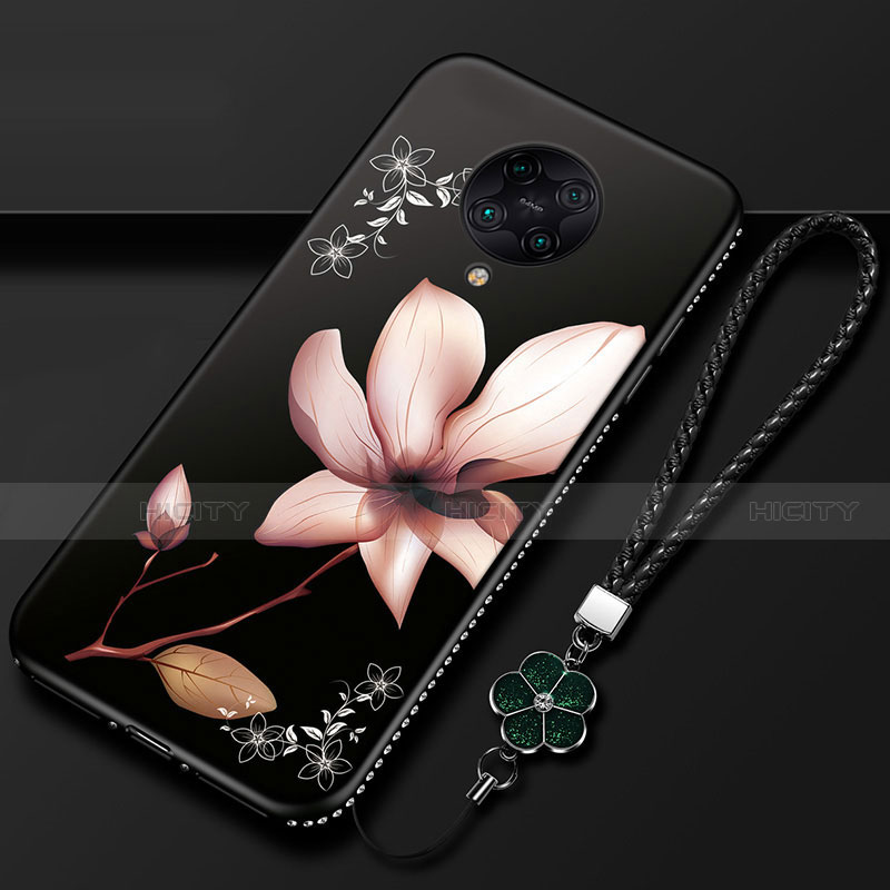 Coque Silicone Fleurs Souple Couleur Unie Etui Housse pour Xiaomi Redmi K30 Pro Zoom Noir Plus