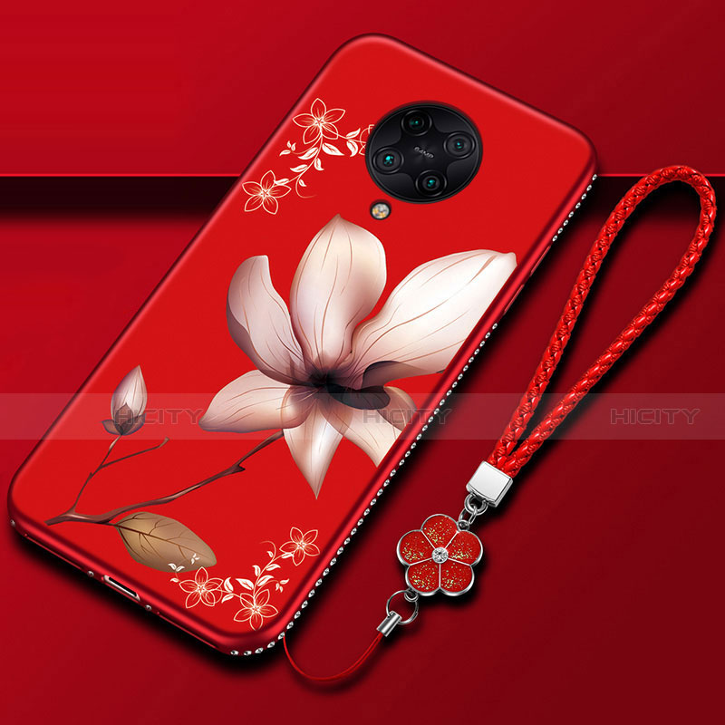 Coque Silicone Fleurs Souple Couleur Unie Etui Housse pour Xiaomi Redmi K30 Pro Zoom Plus