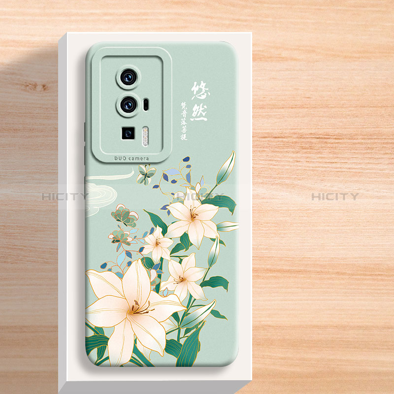 Coque Silicone Fleurs Souple Couleur Unie Etui Housse pour Xiaomi Redmi K60 5G Plus