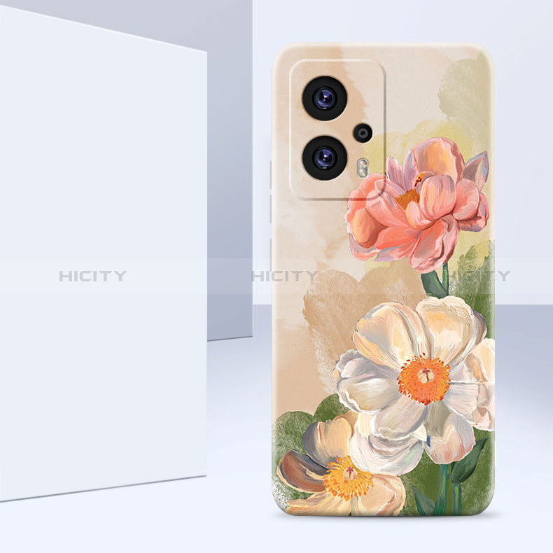 Coque Silicone Fleurs Souple Couleur Unie Etui Housse pour Xiaomi Redmi Note 11T Pro+ Plus 5G Plus