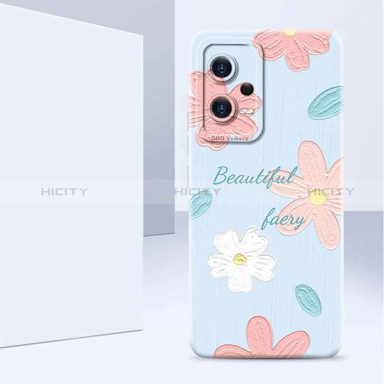 Coque Silicone Fleurs Souple Couleur Unie Etui Housse pour Xiaomi Redmi Note 12 Explorer Plus