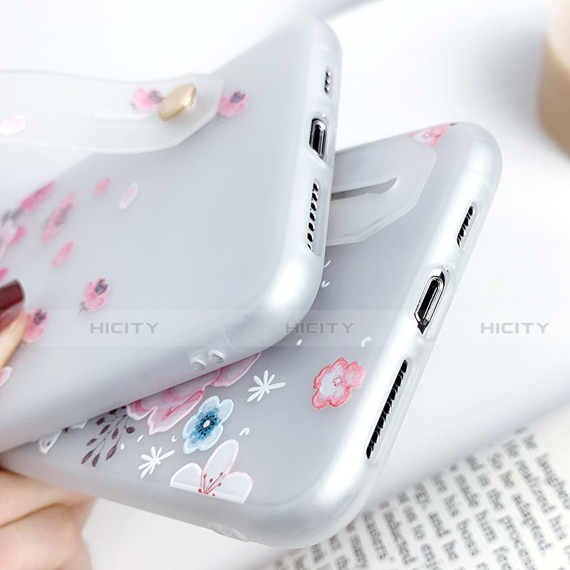 Coque Silicone Fleurs Souple Couleur Unie Etui Housse S01 pour Apple iPhone X Plus