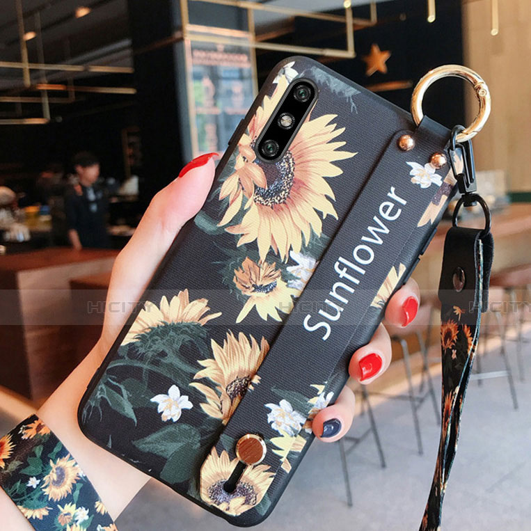 Coque Silicone Fleurs Souple Couleur Unie Etui Housse S01 pour Huawei Enjoy 10e Plus