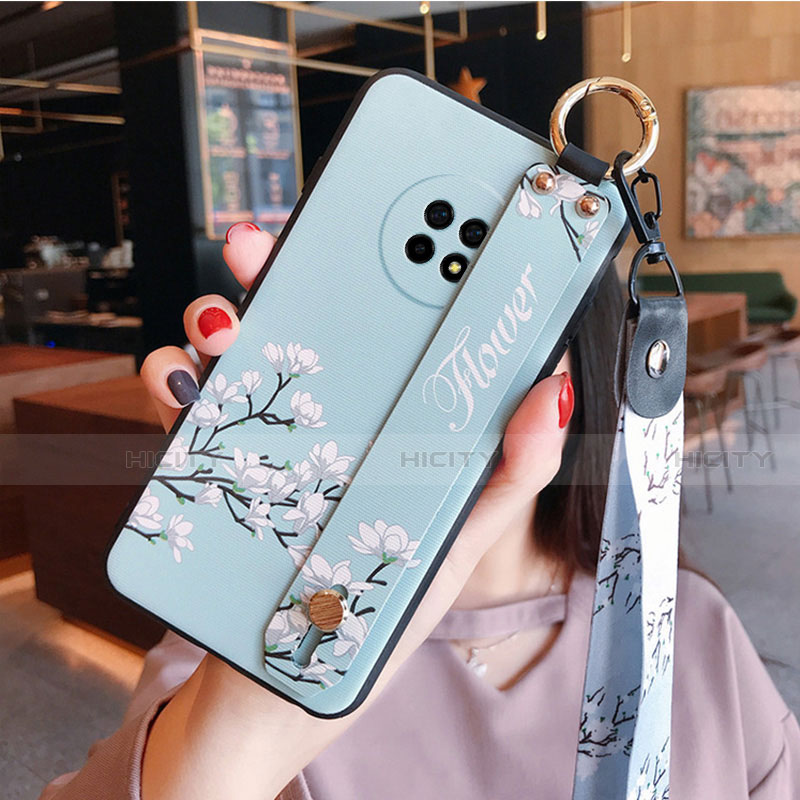 Coque Silicone Fleurs Souple Couleur Unie Etui Housse S01 pour Huawei Enjoy 20 Plus 5G Plus