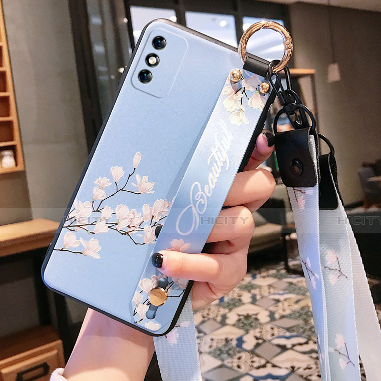 Coque Silicone Fleurs Souple Couleur Unie Etui Housse S01 pour Huawei Honor X10 Max 5G Plus