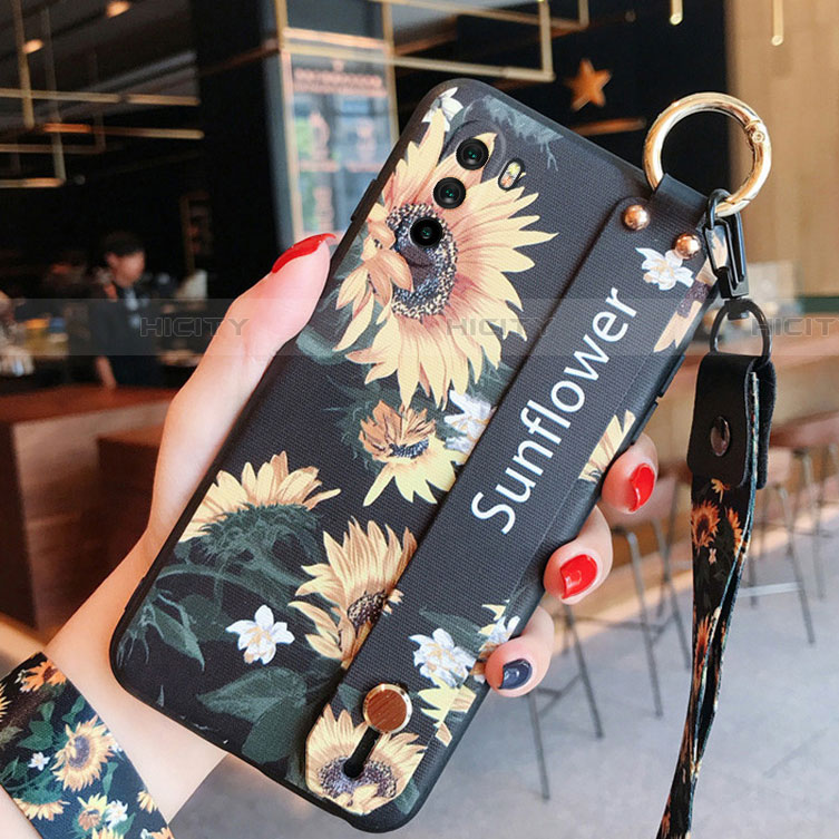 Coque Silicone Fleurs Souple Couleur Unie Etui Housse S01 pour Huawei Mate 40 Lite 5G Jaune Plus