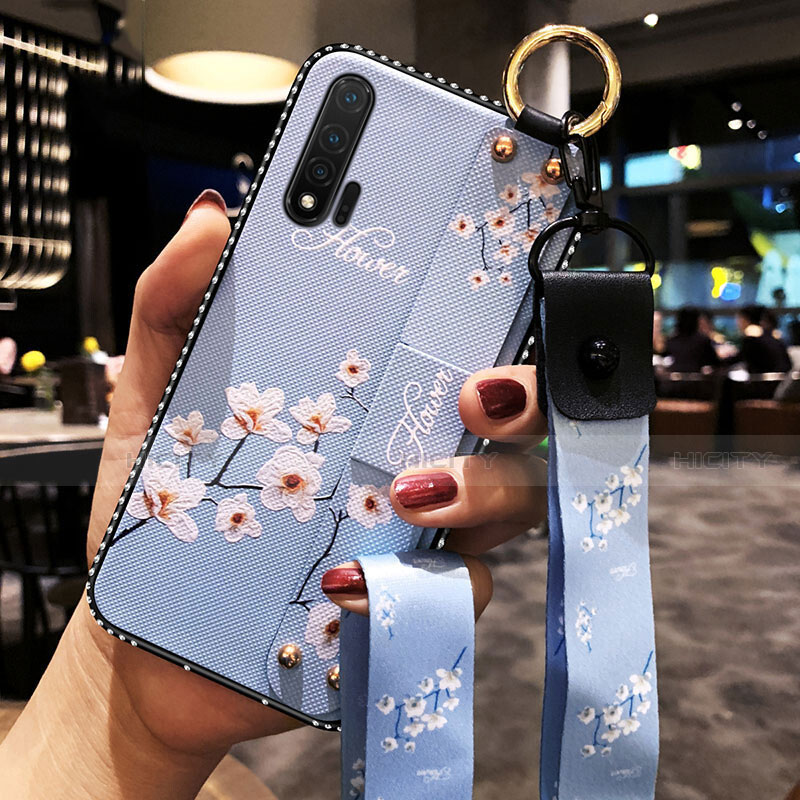 Coque Silicone Fleurs Souple Couleur Unie Etui Housse S01 pour Huawei Nova 6 5G Plus