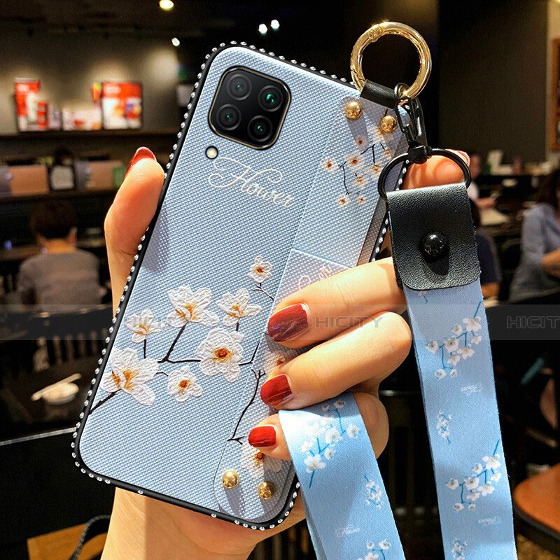 Coque Silicone Fleurs Souple Couleur Unie Etui Housse S01 pour Huawei Nova 6 SE Plus