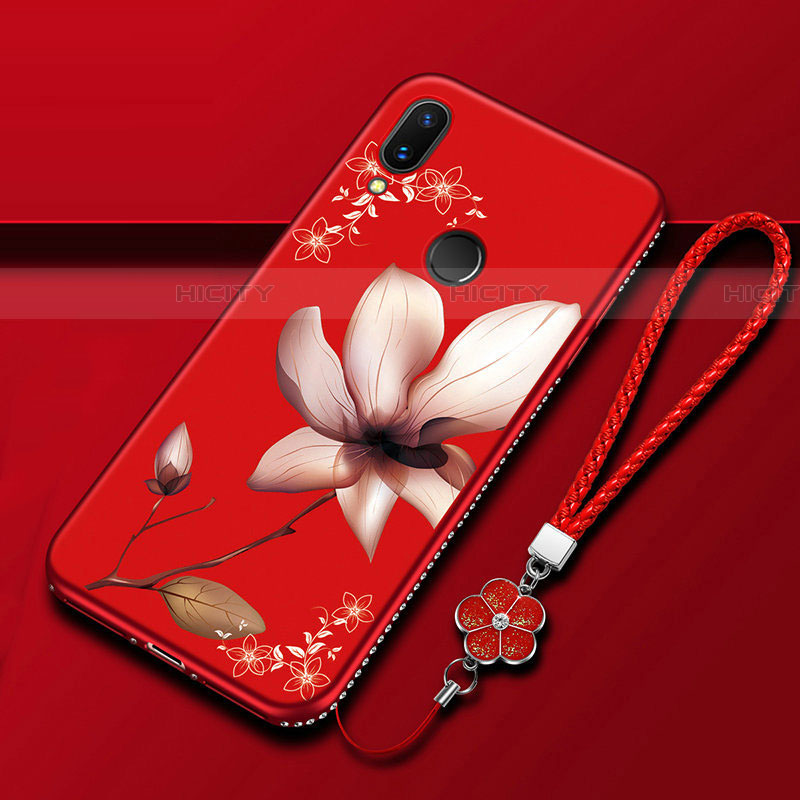 Coque Silicone Fleurs Souple Couleur Unie Etui Housse S01 pour Huawei P Smart Z Plus