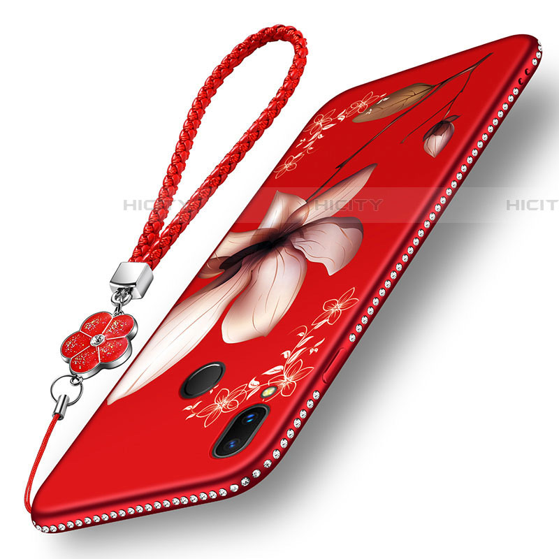 Coque Silicone Fleurs Souple Couleur Unie Etui Housse S01 pour Huawei P Smart Z Plus