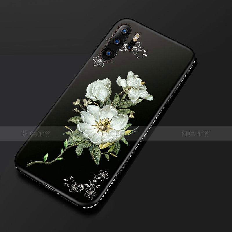 Coque Silicone Fleurs Souple Couleur Unie Etui Housse S01 pour Huawei P30 Pro Plus