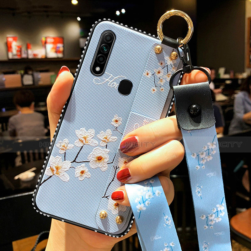 Coque Silicone Fleurs Souple Couleur Unie Etui Housse S01 pour Oppo A8 Plus