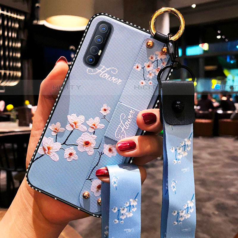 Coque Silicone Fleurs Souple Couleur Unie Etui Housse S01 pour Oppo Find X2 Neo Plus