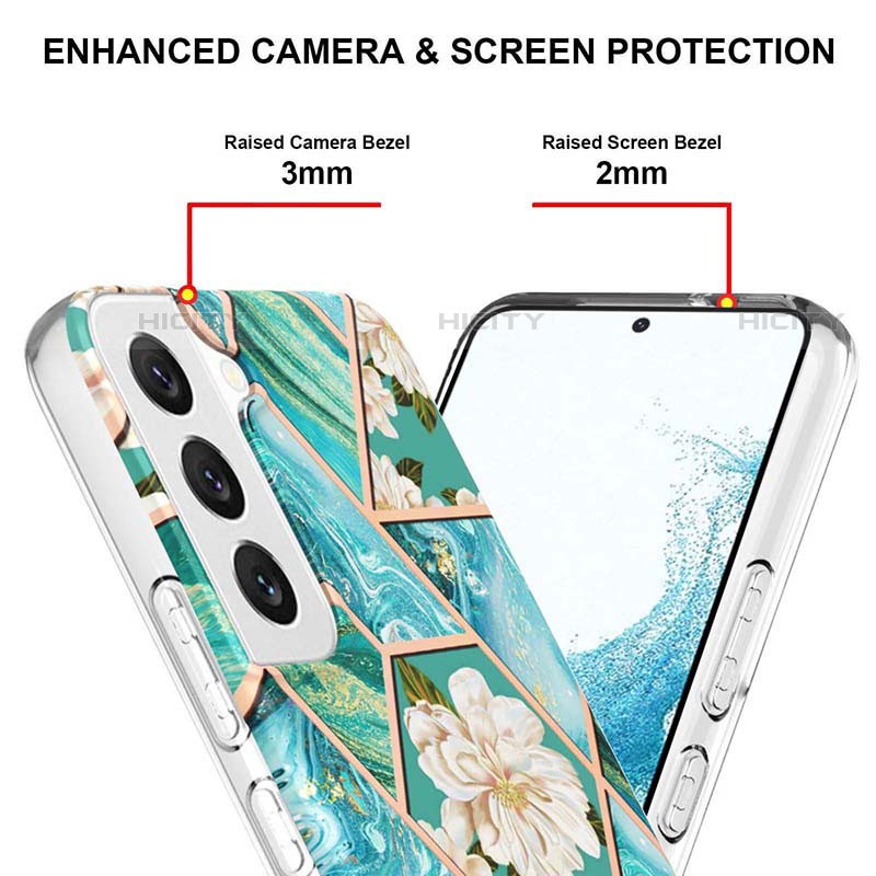 Coque Silicone Fleurs Souple Couleur Unie Etui Housse S01 pour Samsung Galaxy S21 FE 5G Plus