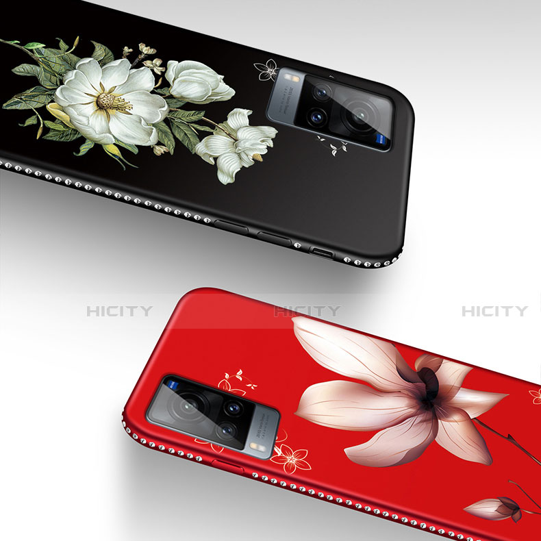 Coque Silicone Fleurs Souple Couleur Unie Etui Housse S01 pour Vivo X60T 5G Plus