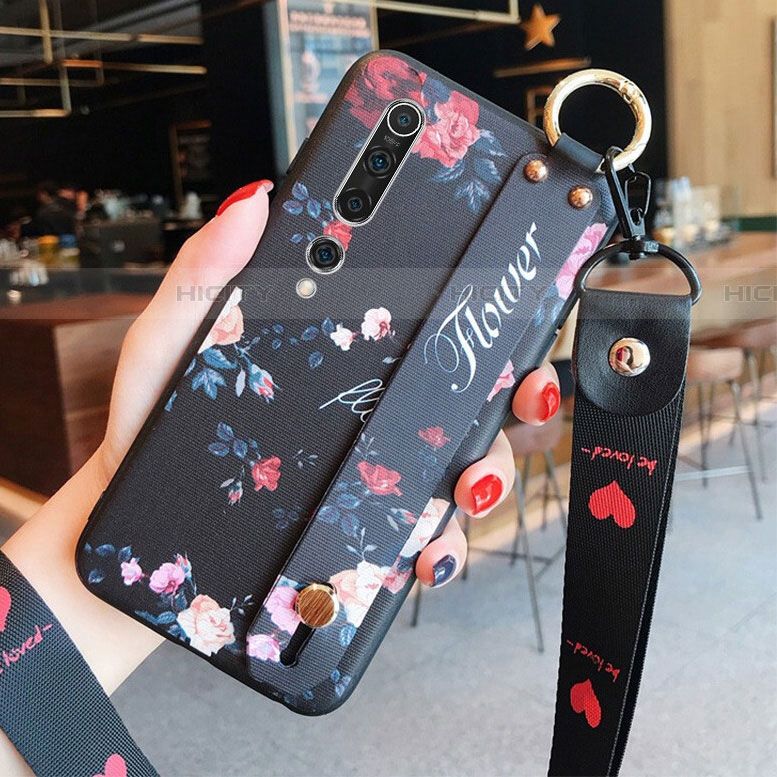 Coque Silicone Fleurs Souple Couleur Unie Etui Housse S01 pour Xiaomi Mi 10 Plus