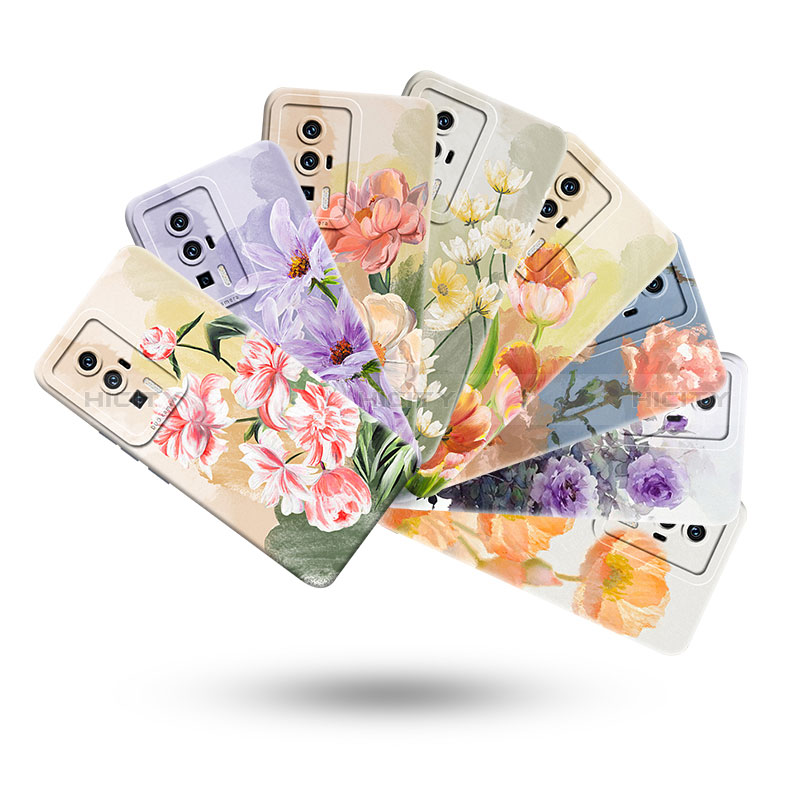 Coque Silicone Fleurs Souple Couleur Unie Etui Housse S01 pour Xiaomi Redmi K60 5G Plus