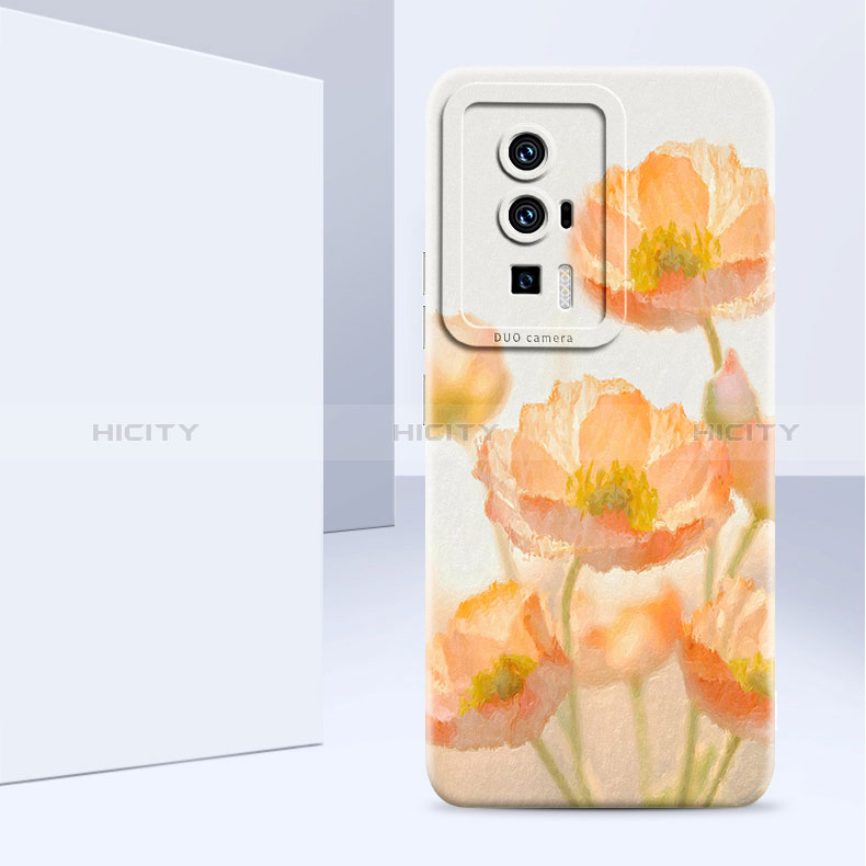 Coque Silicone Fleurs Souple Couleur Unie Etui Housse S01 pour Xiaomi Redmi K60 5G Plus