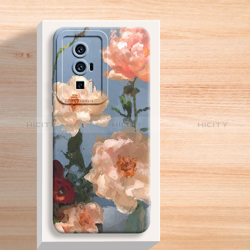 Coque Silicone Fleurs Souple Couleur Unie Etui Housse S01 pour Xiaomi Redmi K60 5G Plus