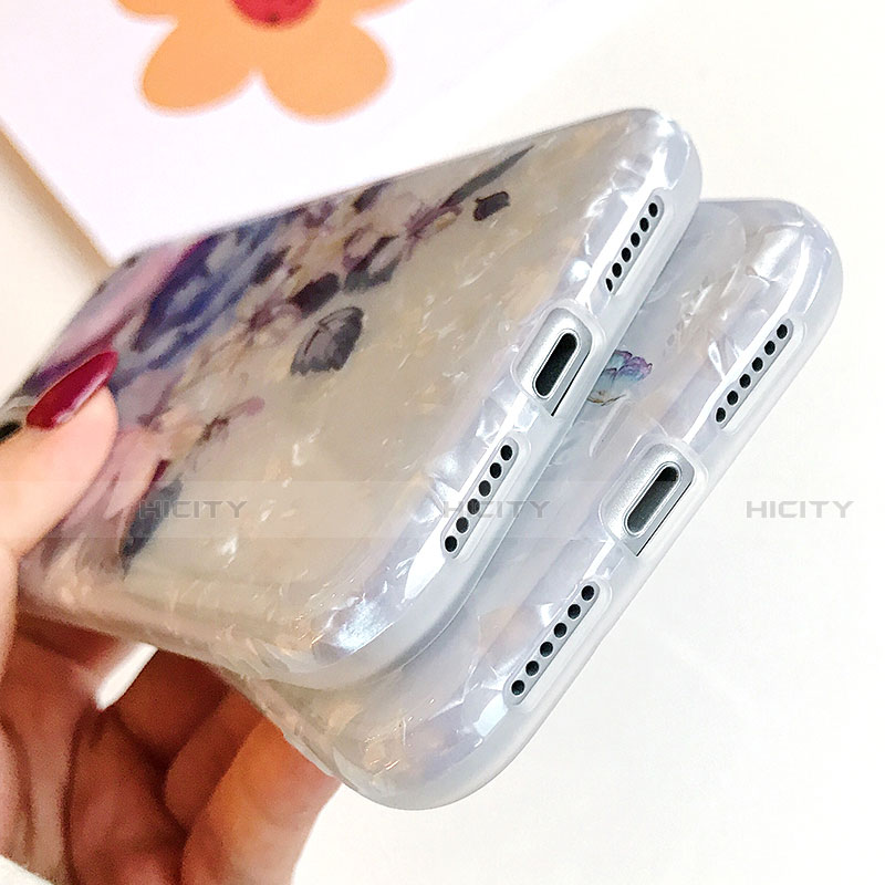 Coque Silicone Fleurs Souple Couleur Unie Etui Housse S02 pour Apple iPhone 11 Plus