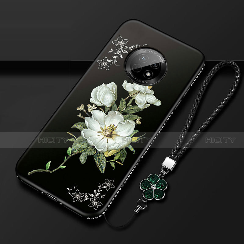 Coque Silicone Fleurs Souple Couleur Unie Etui Housse S02 pour Huawei Enjoy 20 Plus 5G Plus