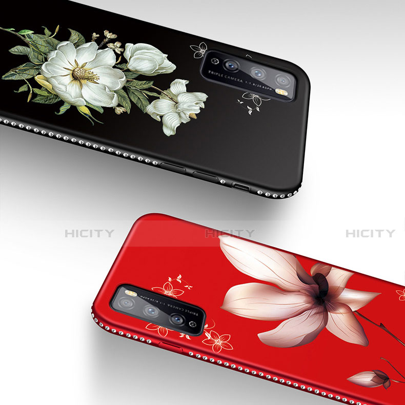 Coque Silicone Fleurs Souple Couleur Unie Etui Housse S02 pour Huawei Enjoy Z 5G Plus