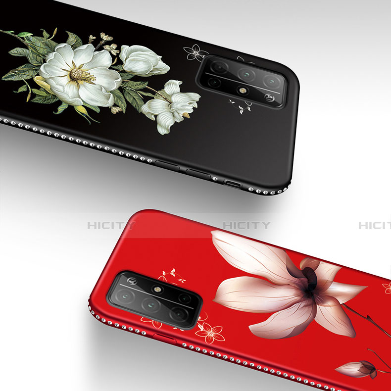 Coque Silicone Fleurs Souple Couleur Unie Etui Housse S02 pour Huawei Honor 30S Plus