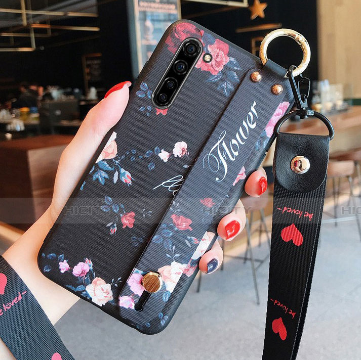 Coque Silicone Fleurs Souple Couleur Unie Etui Housse S02 pour Oppo F15 Plus