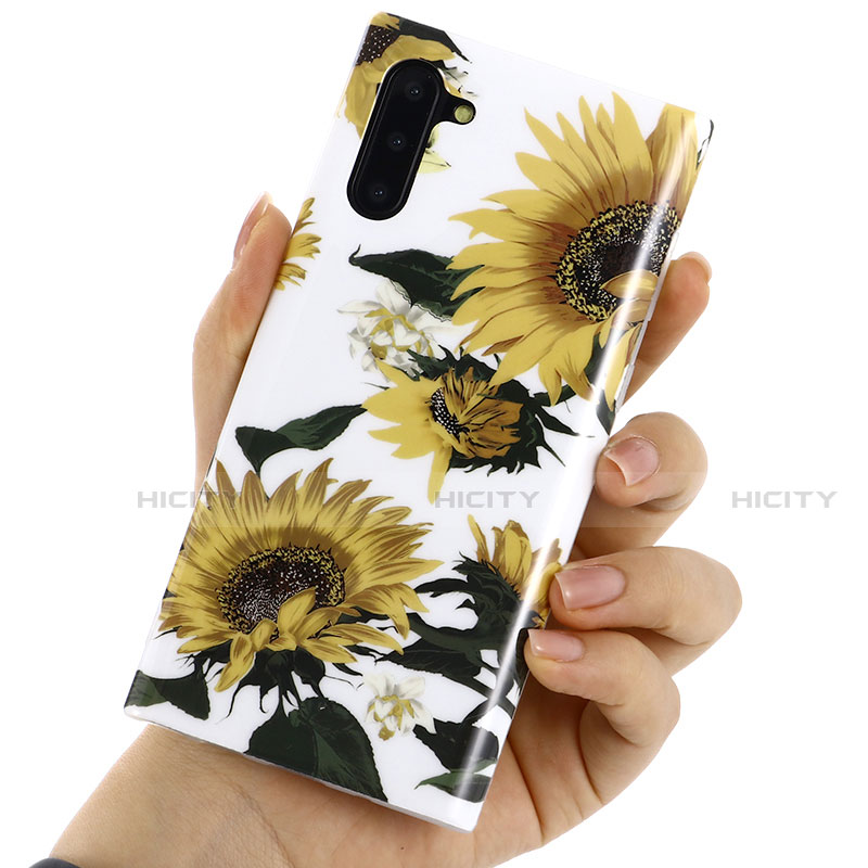 Coque Silicone Fleurs Souple Couleur Unie Etui Housse S02 pour Samsung Galaxy Note 10 5G Plus