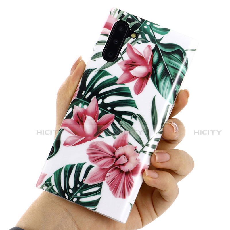 Coque Silicone Fleurs Souple Couleur Unie Etui Housse S02 pour Samsung Galaxy Note 10 5G Plus