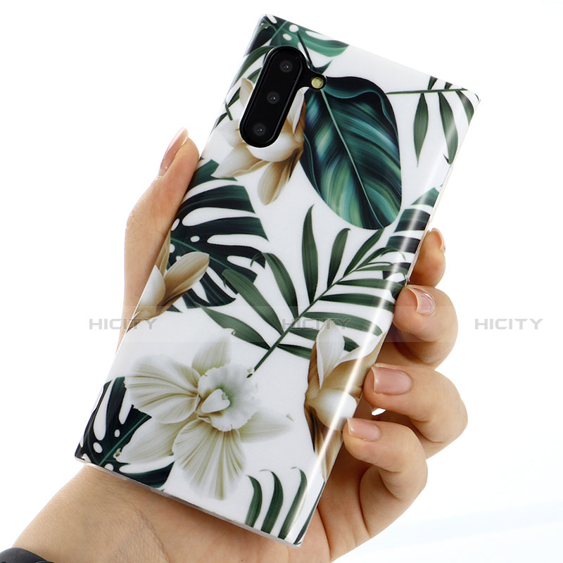 Coque Silicone Fleurs Souple Couleur Unie Etui Housse S02 pour Samsung Galaxy Note 10 5G Plus