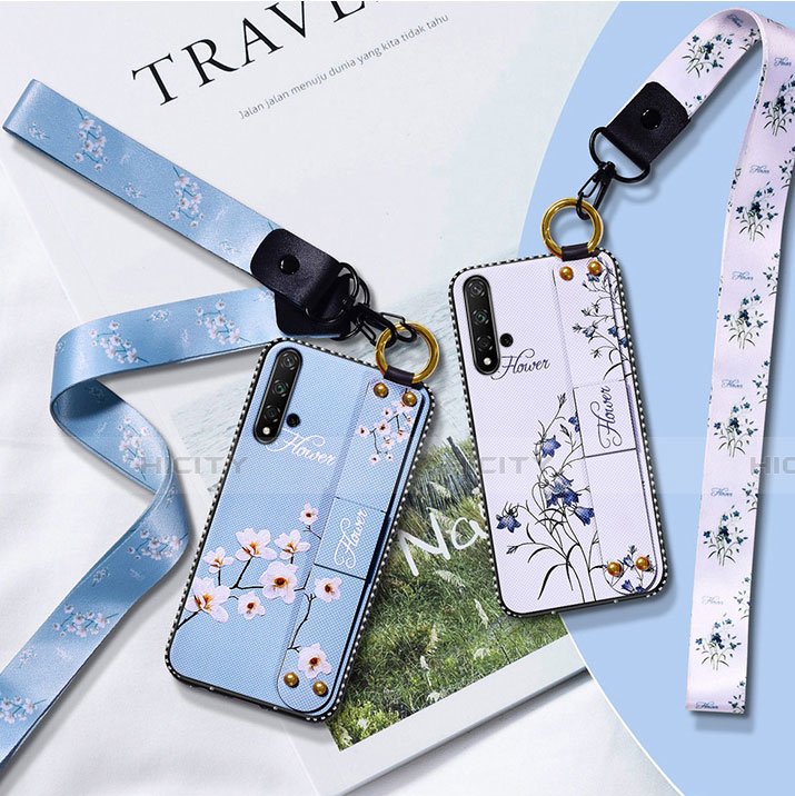 Coque Silicone Fleurs Souple Couleur Unie Etui Housse S03 pour Huawei Honor 20 Plus