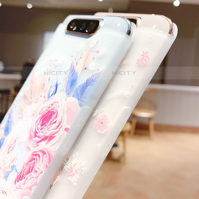 Coque Silicone Fleurs Souple Couleur Unie Etui Housse S03 pour Samsung Galaxy A90 4G Plus