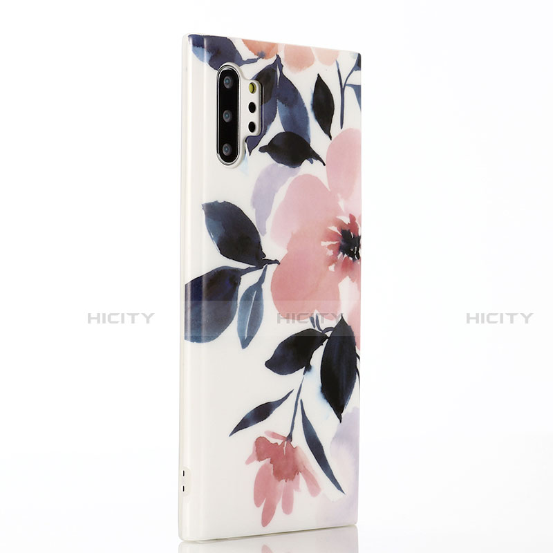 Coque Silicone Fleurs Souple Couleur Unie Etui Housse S03 pour Samsung Galaxy Note 10 Plus 5G Plus