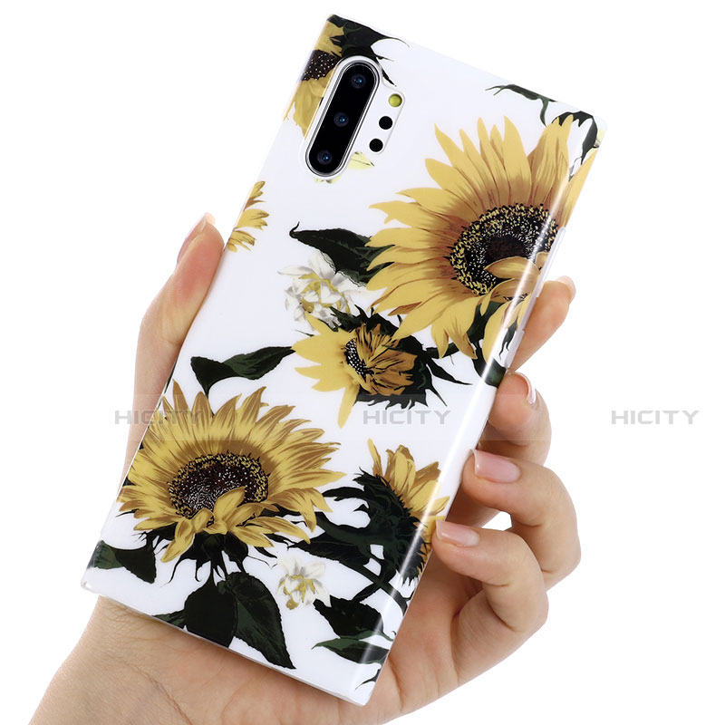 Coque Silicone Fleurs Souple Couleur Unie Etui Housse S03 pour Samsung Galaxy Note 10 Plus 5G Plus