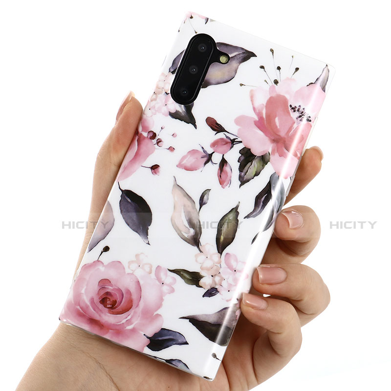 Coque Silicone Fleurs Souple Couleur Unie Etui Housse S03 pour Samsung Galaxy Note 10 Plus