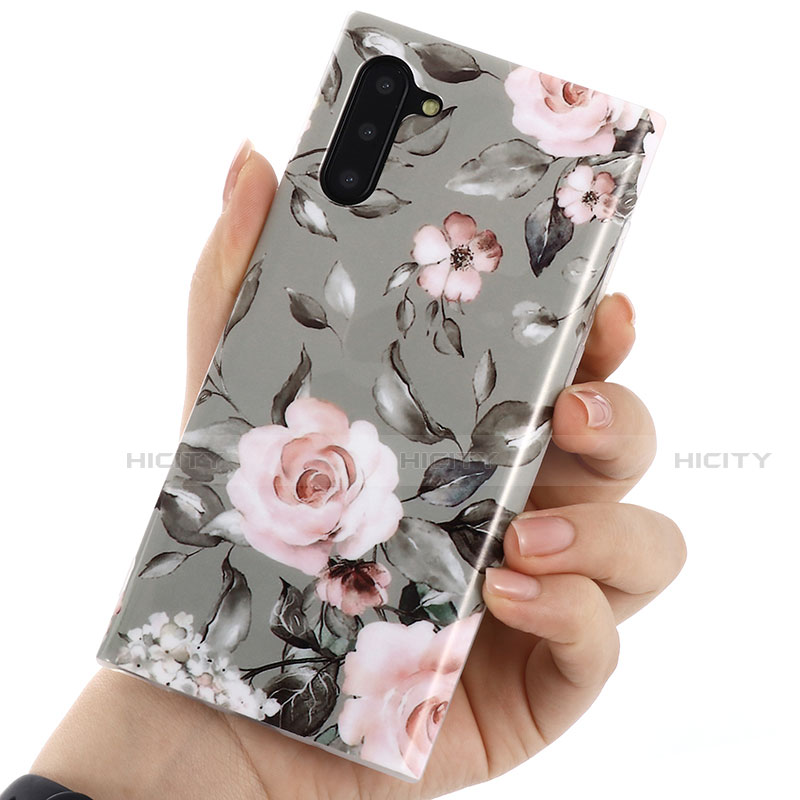 Coque Silicone Fleurs Souple Couleur Unie Etui Housse S03 pour Samsung Galaxy Note 10 Plus